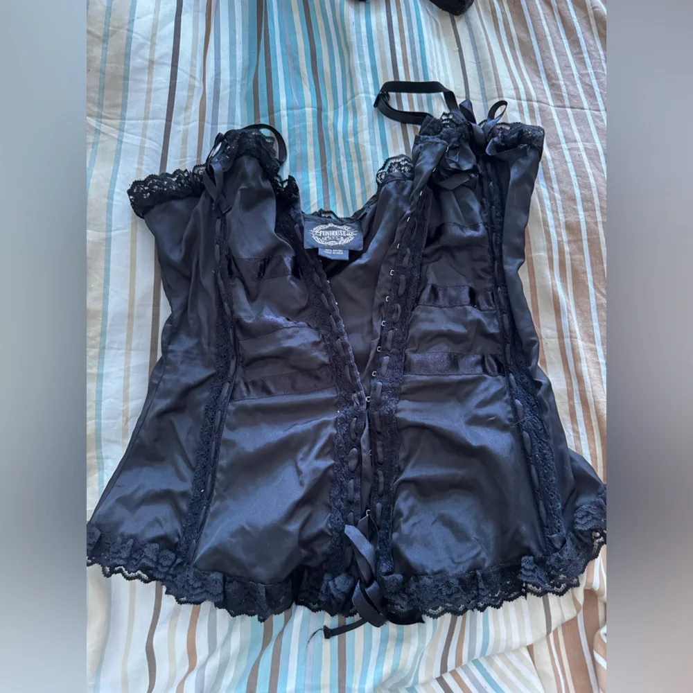 Vintage Goth 90s Corset Top - Picture 1 of 3